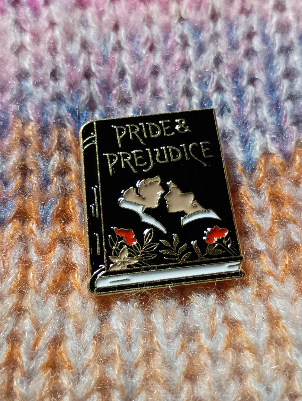 Pride & Prejudice Book Metal Lapel Pin Librarian Romance Darcy Poetry British